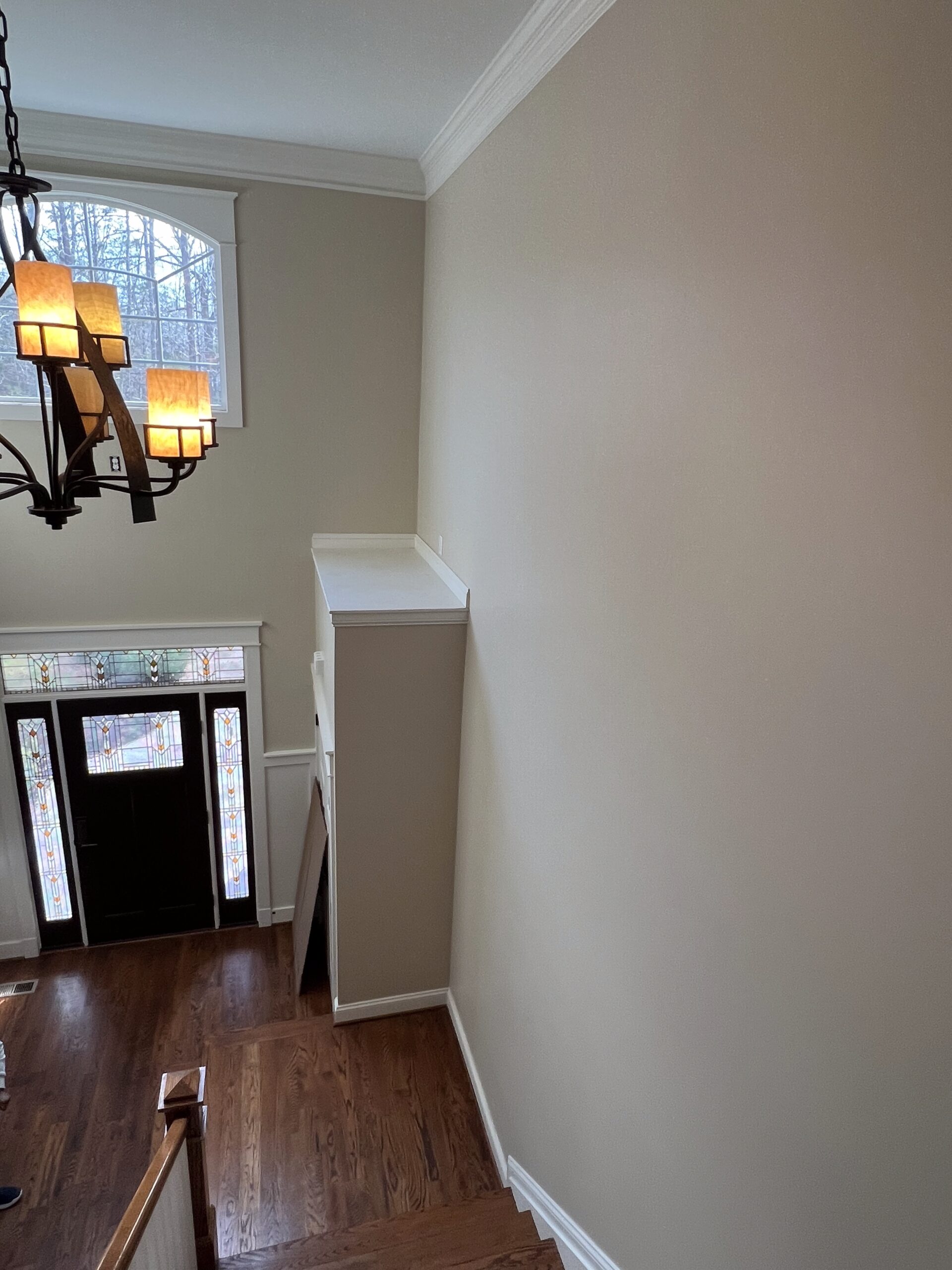 Foyer with fresh neutral interior paint